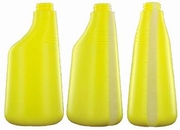 Fles 600 ml polyethyleen geel met schaalverdelingen 1st