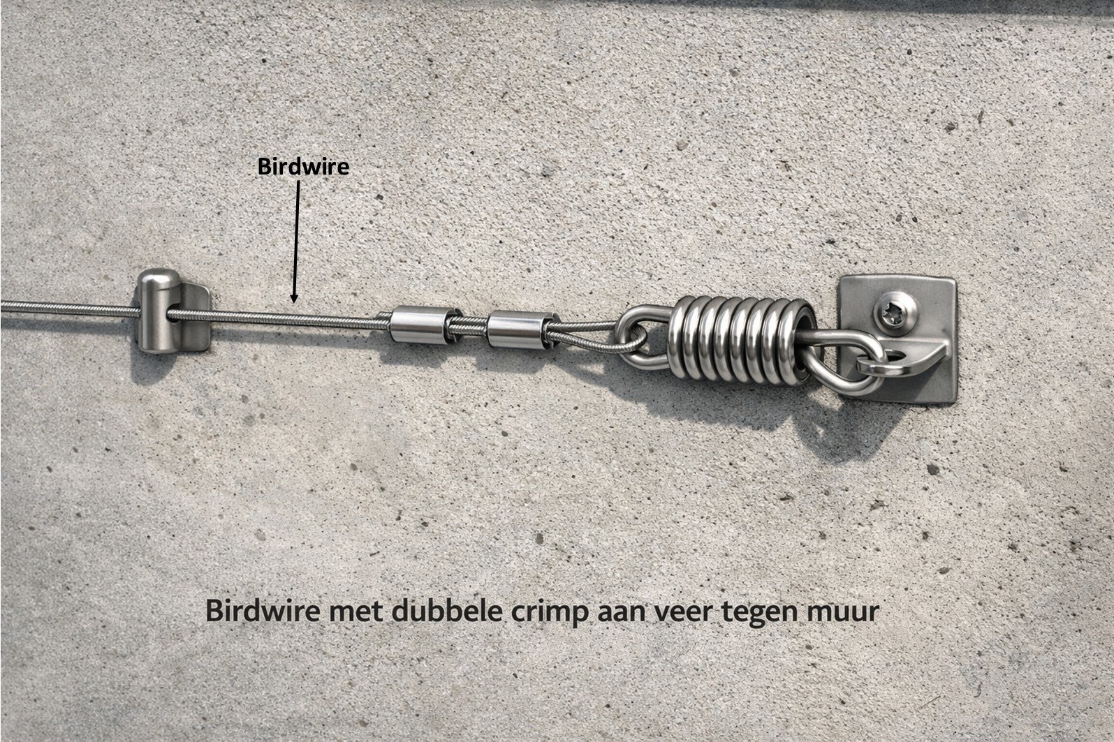 Birdwire inox geplastifieerd 100m