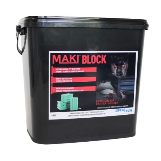Maki Block 40g, emmer 4kg.  BE2014-0018