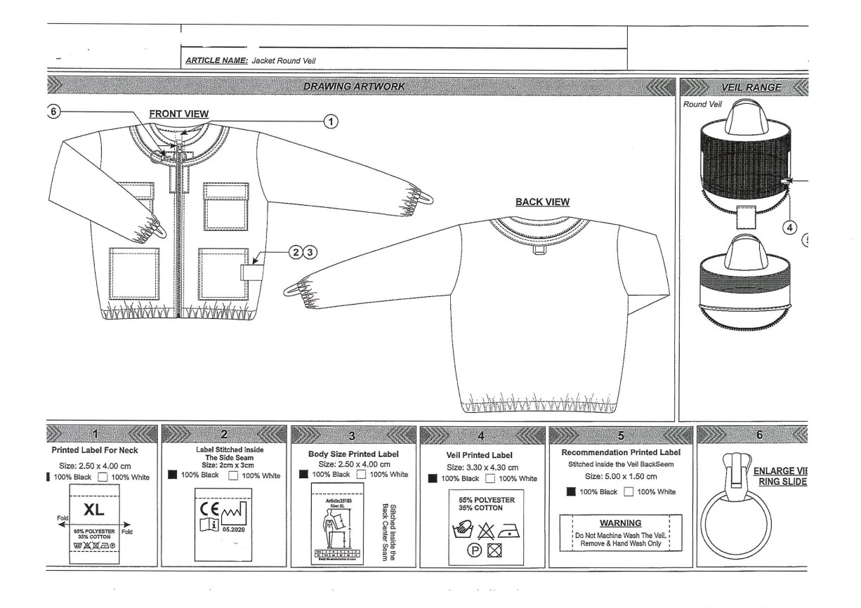 SX Wespenvest + Kap XL