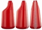 Fles 600 ml polyethyleen rood met schaalverdelingen 1st