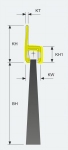 Borstel strip 25mm x 2m 1st.